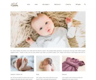 Calicotextile.com(100% Organic Baby Clothing) Screenshot