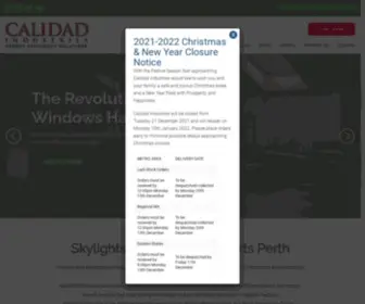 Calidad.net.au(Skylights & Roof Windows Supplier in Perth) Screenshot