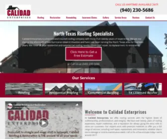 Calidadent.com(Lewisville & North Texas Roofing Contractor) Screenshot