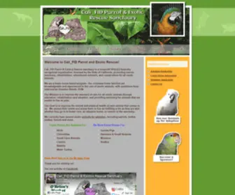 Califidparrotandexotic.com(FID Parrot and Exotics Rescue Sanctuary) Screenshot