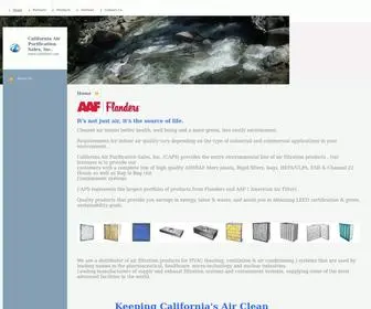 Califilters.com(California Air Purification Sales) Screenshot