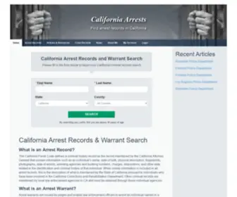 Californiaarrests.org Screenshot