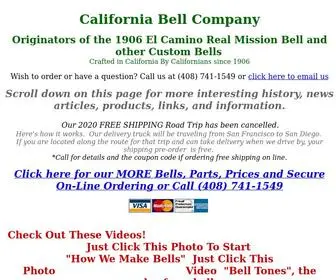 Californiabell.com(Makers of the El Camino Real Bell and Mission and Church Bells for Highway 101) Screenshot