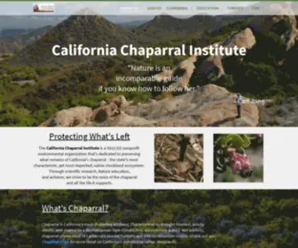 Californiachaparral.com(California Chaparral Institute) Screenshot