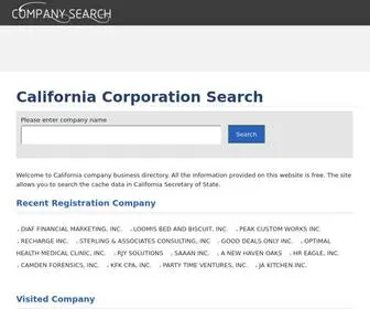 Californiacompany.info(California Companies Search) Screenshot