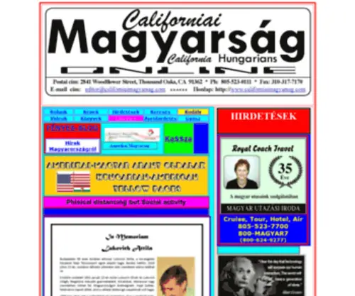 Californiaimagyarsag.com(Californiai) Screenshot
