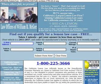 Californialemonlawlawyers.com(California Lemon Law) Screenshot