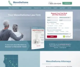 Californiamesothelioma.com(Request a free mesothelioma book written by medical professionals) Screenshot