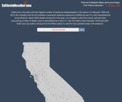 Californiamesothelioma.org(Asbestos Areas in California) Screenshot