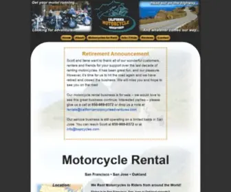 Californiamotorcycleadventures.com(Motorcycle Rental San Francisco) Screenshot