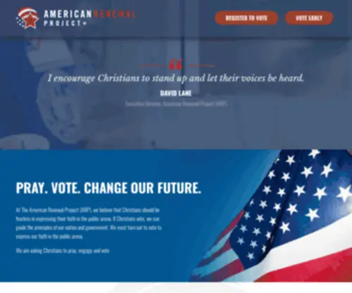Californiaprayengagevote.com(American Renewal Project) Screenshot