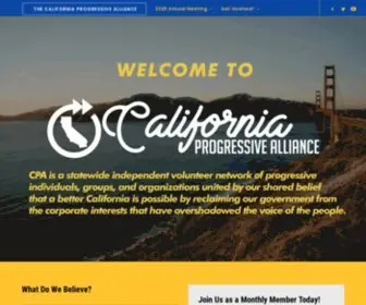 Californiaprogressivealliance.org(The California Progressive Alliance) Screenshot