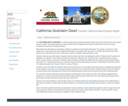 Californiaquitclaimdeed.com(Californiaquitclaimdeed) Screenshot