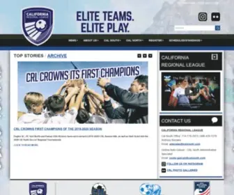 Californiaregionalleague.com(Elite Teams) Screenshot