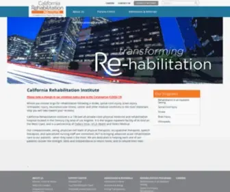 Californiarehabinstitute.com(California Rehabilitation Institute) Screenshot