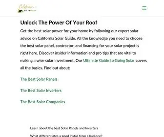 Californiasolarguide.com(California Solar Guide) Screenshot