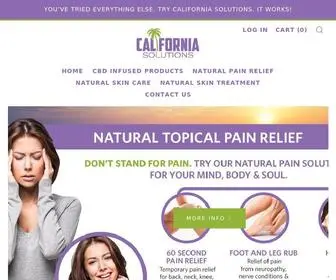 Californiasolutionscbd.com(Smooth Gator Natural Topical Pain Relief and Skin Care Solutions) Screenshot