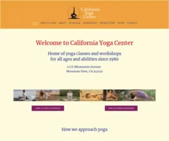 Californiayoga.com(California Yoga Center) Screenshot