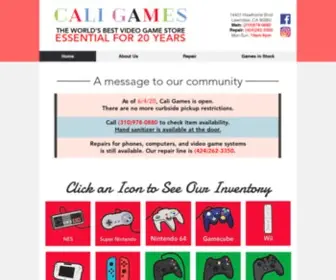 Caligames.com(Retro Video Games) Screenshot