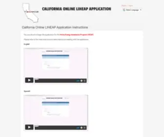 Caliheapapply.com(California online application portal) Screenshot