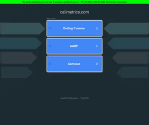 Calimetrics.com(Calimetrics) Screenshot