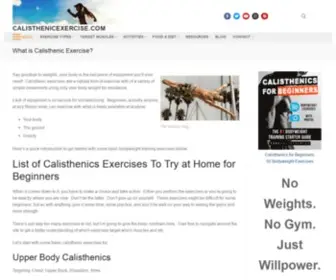 Calisthenicexercise.com(Workout Without Weights) Screenshot