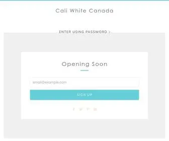 Caliwhite.ca(Cali White Canada) Screenshot