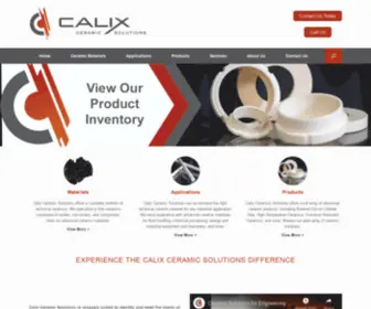 Calixceramics.com(Calix Ceramic Solutions) Screenshot