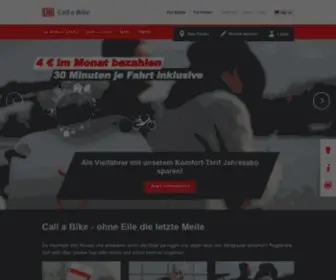 Callabike-Interaktiv.de(Deutschlandweit überall und jederzeit ein Fahrrad mieten) Screenshot