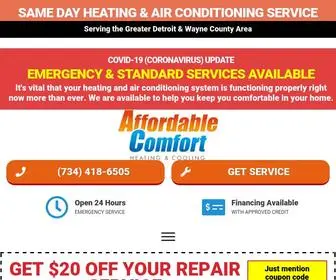 Callaffordablecomfort.com(Allen Park Furnace and Heating Repair) Screenshot