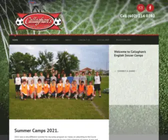 Callaghansoccer.com(Callaghan's Soccer Camps) Screenshot