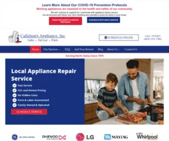 Callahansappliance.com(Callahan's Appliance Inc) Screenshot