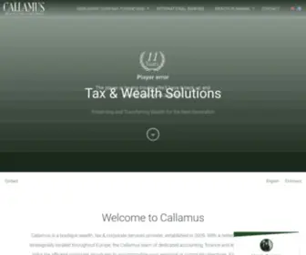 Callamus.com(Callamus Family Office London & Athens) Screenshot