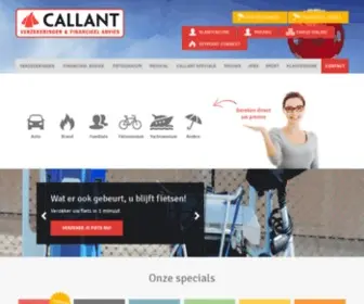 Callant.be(Callant Verzekeringen & Financieel Advies) Screenshot