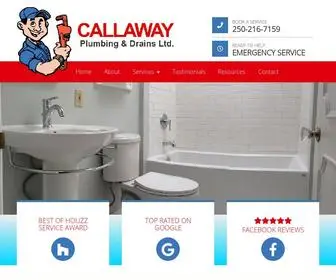 Callawayplumbinganddrains.ca(Callaway Plumbing and Drains Ltd) Screenshot