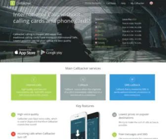 Callbacker.com(Free international calls) Screenshot