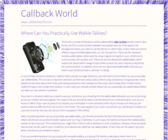 CallbackWorld.com(Callback World) Screenshot