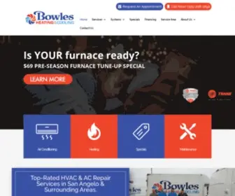 Callbowles.com(Bowles Heating and Cooling) Screenshot