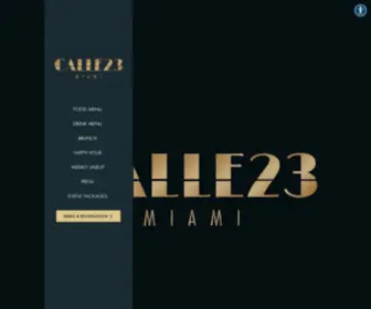 Calle23Miami.com(Menu) Screenshot