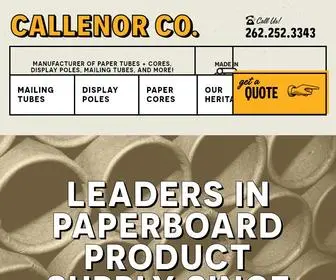 Callenor.com(Leaders in paperboard product supply since 1950) Screenshot