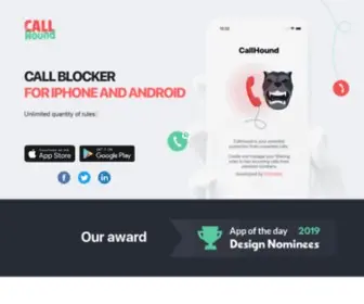 Callhoundapp.com(Call Blocker App for iPhone/Android CallHound) Screenshot