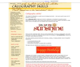 Calligraphy-Skills.com(Calligraphy Skills and the Enjoyment of Beautiful Writing) Screenshot