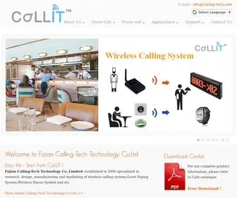 Calling-Tech.com(Wireless Calling System Guest paging system) Screenshot