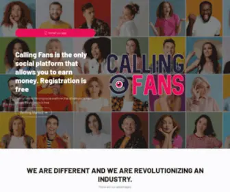 Callingfans.com(Calling Fans) Screenshot