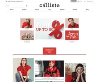 Calliste.lu(Jetzt die neuesten Kollektionen im Onlineshop oder in einer Calliste Filiale in Luxemburg entdecken) Screenshot