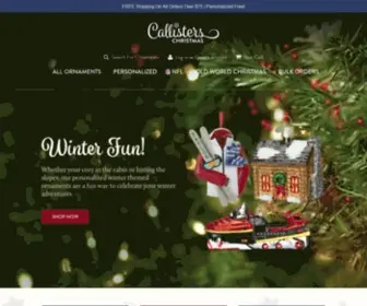 Callisterschristmas.com(Shop for Christmas Ornaments Online) Screenshot