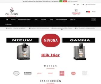 Callistino.be(Callistino Koffiebranderij Koffiemachines Espresso Brasschaat) Screenshot