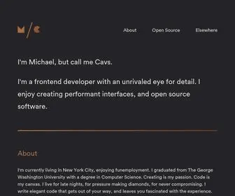 Callmecavs.com(Michael Cavalea) Screenshot