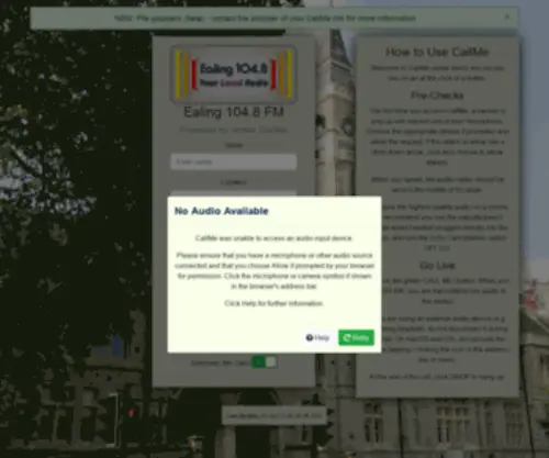 Callme.fm(Ealing 104.8 FM) Screenshot