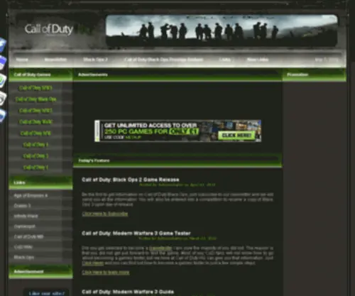 Callofduty-HQ.net(Call of Duty) Screenshot